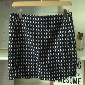 J Crew Patterned Postage Stamp Skirt